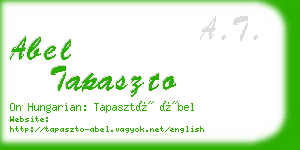 abel tapaszto business card